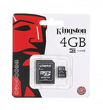 Geheugenkaart Micro SD 4GB Kingston Class 10 + Adapter - De beste producten voor iPhone, Samsung, Huawei en veel meer - KwaliteitLader.nl