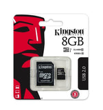 Geheugenkaart Micro SD 8GB Kingston Class 10 + Adapter - De beste producten voor iPhone, Samsung, Huawei en veel meer - KwaliteitLader.nl