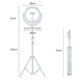 Ring Lamp LED Met Statief En Telefoonhouder - 3 Kleuren Dimbaar - Selfie Ringlight TikTok, YouTube, Make-up