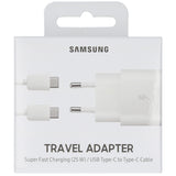 Samsung USB-C 25W Snellader Met USB-C Kabel Super Fast Charging - Wit