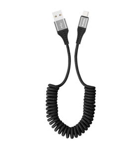 USB-C Uitrekbaar Oplaadkabel 1.5 meter - De beste producten voor iPhone, Samsung, Huawei en veel meer - KwaliteitLader.nl