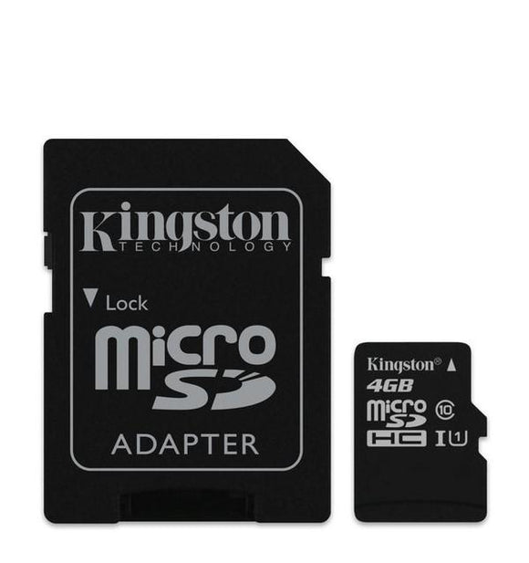 Geheugenkaart Micro SD 4GB Kingston Class 10 + Adapter - De beste producten voor iPhone, Samsung, Huawei en veel meer - KwaliteitLader.nl