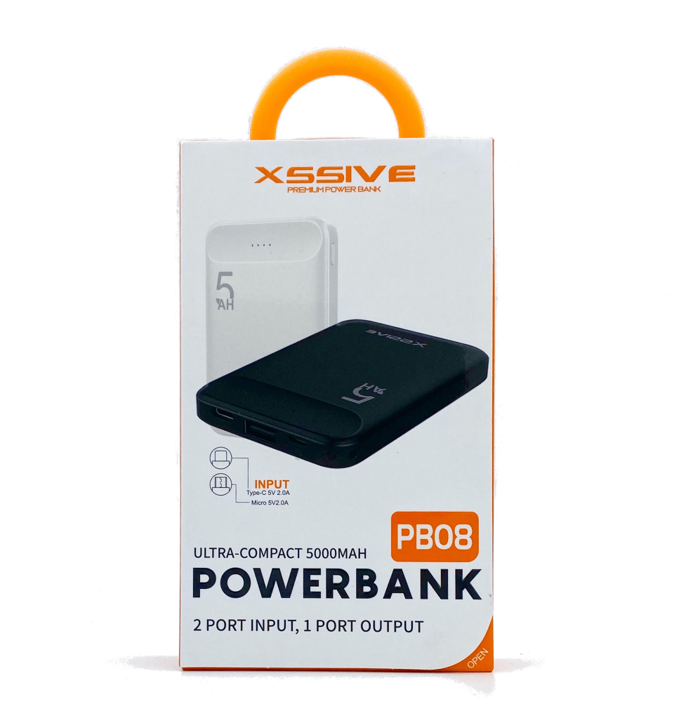 Xssive Powerbank 5000 mAh Compact - Zwart - KwaliteitLader.nl