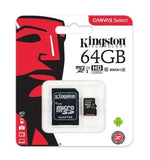 Geheugenkaart Micro SD 64GB Kingston Class 10 + Adapter - De beste producten voor iPhone, Samsung, Huawei en veel meer - KwaliteitLader.nl