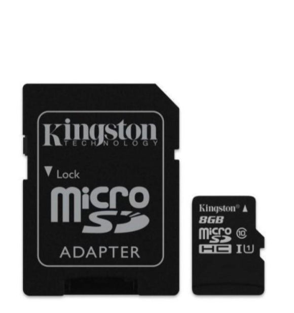Geheugenkaart Micro SD 8GB Kingston Class 10 + Adapter - De beste producten voor iPhone, Samsung, Huawei en veel meer - KwaliteitLader.nl