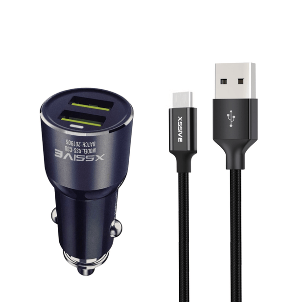 Micro USB Compleet Duo Autolader + Kabel 3.6A - De beste producten voor iPhone, Samsung, Huawei en veel meer - KwaliteitLader.nl