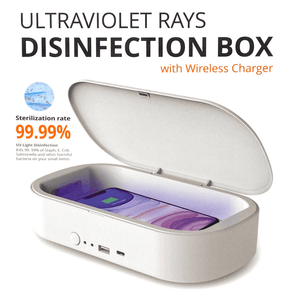 Telefoon Desinfectie Box UV- Desinfecteer Brillen, Oordopjes, Sleutels etc - Doodt 99.9% Bacteriën en Virussen - Draadloos Oplader - De beste producten voor iPhone, Samsung, Huawei en veel meer - KwaliteitLader.nl