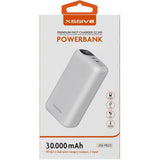 Xssive Powerbank 30000 mAh Fast Charging - 4 Poorten - Wit